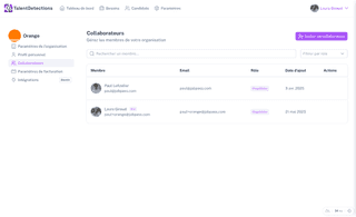 TalentDetections sécurisé